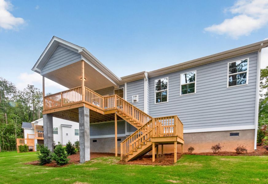 Exterior details and patio area of a home in True Cedar at Woodside Plantation, Aiken (Image 2).