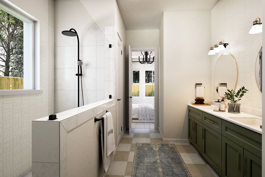 Representative furnished interior of a home built from the The Aster by David Weekley Homes in Mustang Lakes, Celina (Image 3).