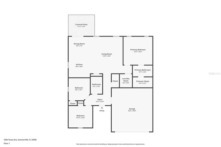 2D floor plan layout of this home in , Sumterville, FL (Image 5).