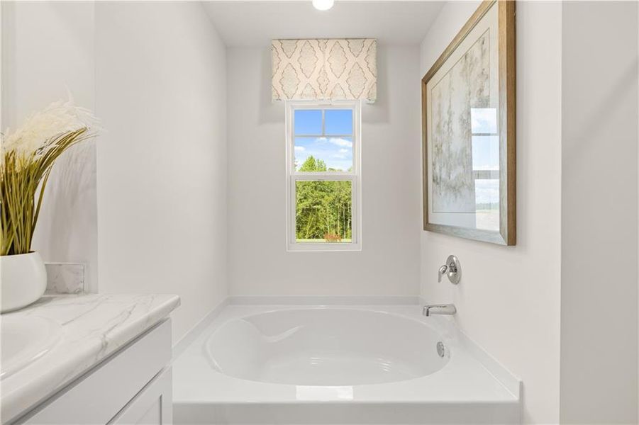 Furnished interior view inside a new home in Kingston Ranch at Lake Oconee, Buckhead (Image 37).