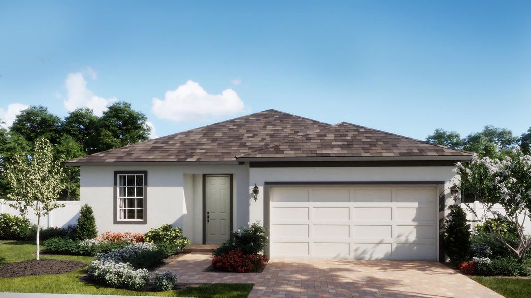 Traditional Elevation | Miles Side | Trinity Gardens | New Homes in DeLand, FL by Landsea Homes