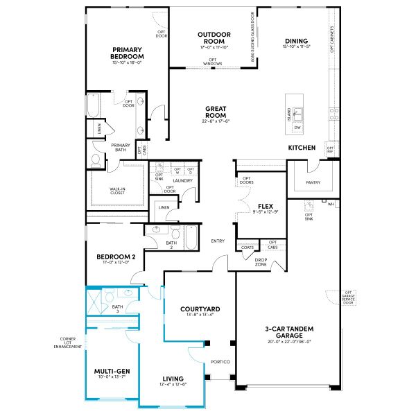 Floor 1: Multi-Gen Suite Option