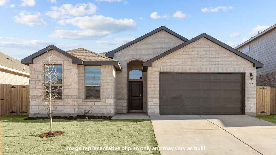 Representative exterior photo of a completed home built from the Portales by D.R. Horton in Homestead at Parks Bell Ranch, Odessa, TX (Image 2).