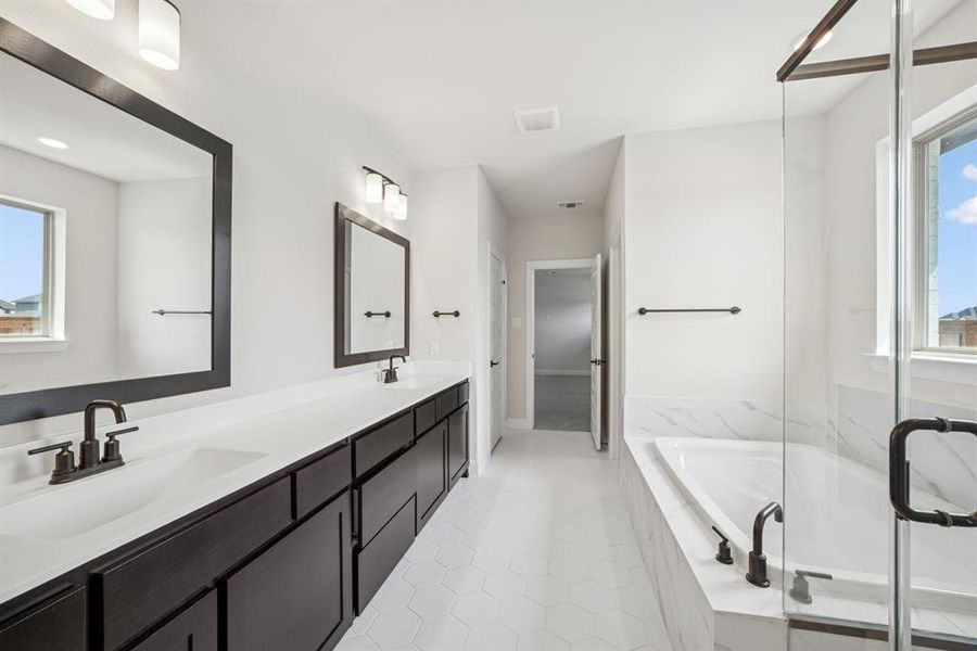 Furnished interior view inside a new home in Karis - Village Series, Crowley (Image 16). Furnished interior view inside a new home in Karis - Village Series, Crowley (Image 16).