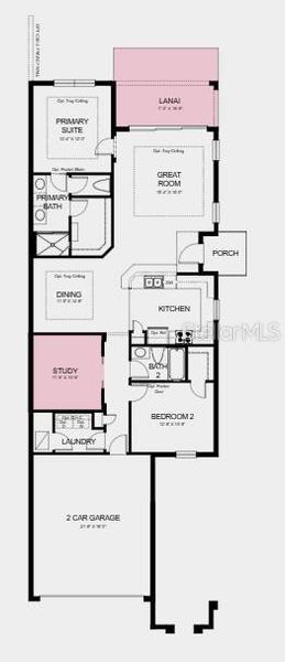 2D floor plan layout of this home in Esplanade at McKinnon Groves, Winter Garden, FL (Image 2). 2D floor plan layout of this home in Esplanade at McKinnon Groves, Winter Garden, FL (Image 2).