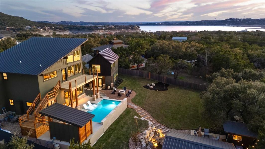 Lake Travis in the background and paradise in the foreground.