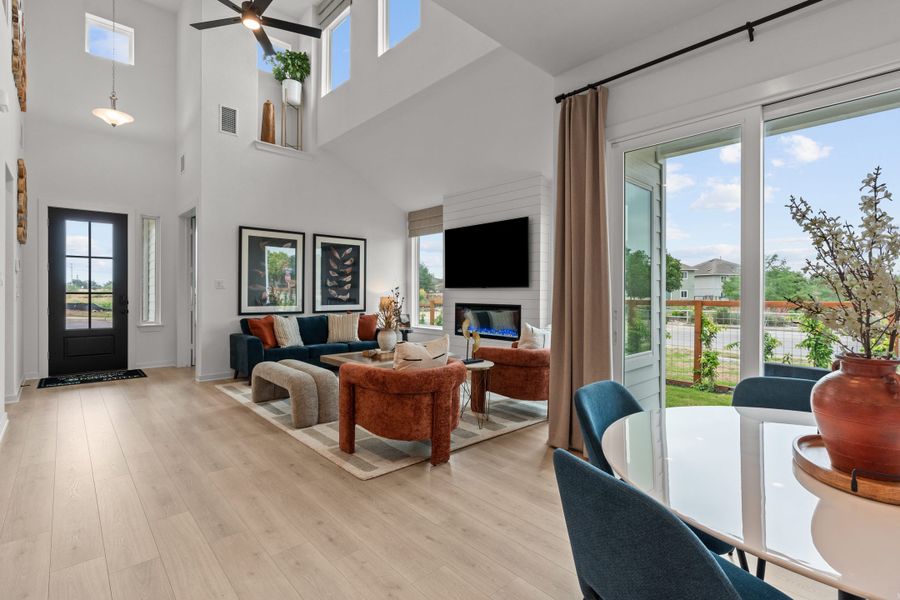 Furnished interior view inside a new home in The Crossvine – Garden Homes, Schertz (Image 11).