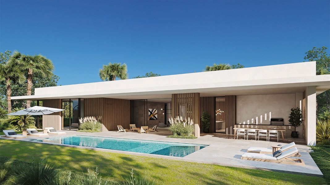 Representative exterior details of a home built from the ZURICH by Centaur Holdings in Panther National, Palm Beach Gardens (Image 2).