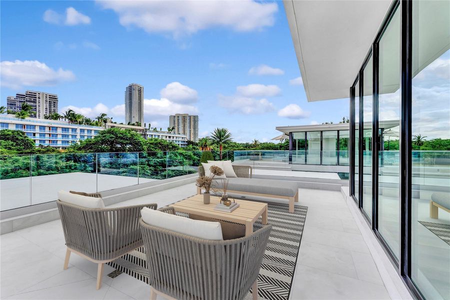 Exterior details and patio area of a home in , Miami (Image 45). Exterior details and patio area of a home in , Miami (Image 45).