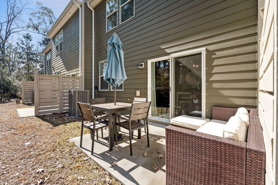 Exterior details and patio area of a home in , North Charleston (Image 26).