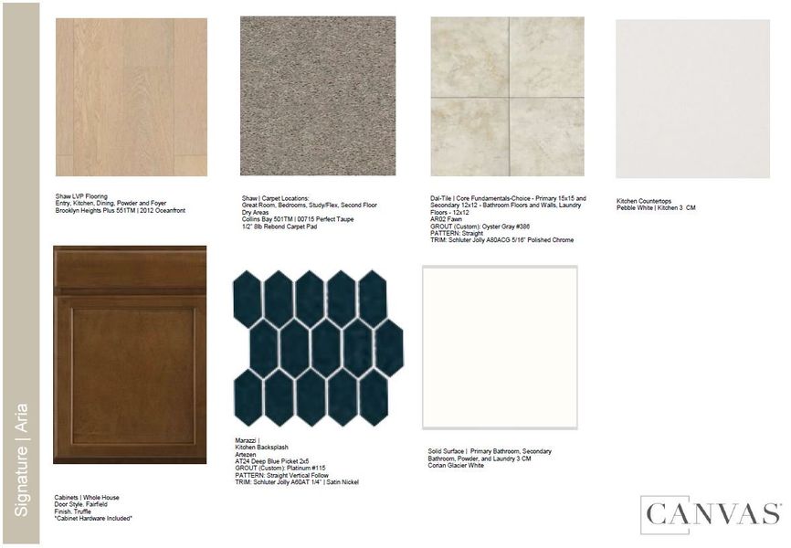 Sample of building materials used in homes in Trailstone, Arvada (Image 17).