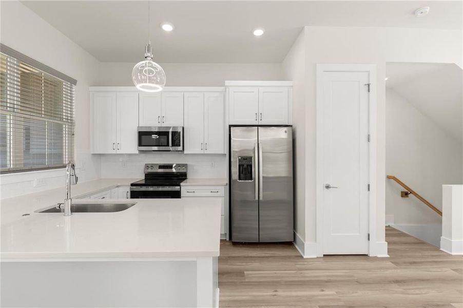 Furnished interior view inside a new home in , Atlanta (Image 5). Furnished interior view inside a new home in , Atlanta (Image 5).