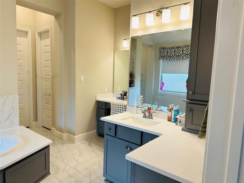 vanity and master bedroom sink