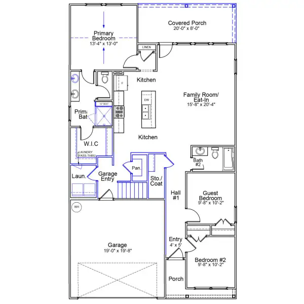 2D floor plan layout of this home in Rich Square, Ash, NC (Image 2). 2D floor plan layout of this home in Rich Square, Ash, NC (Image 2).
