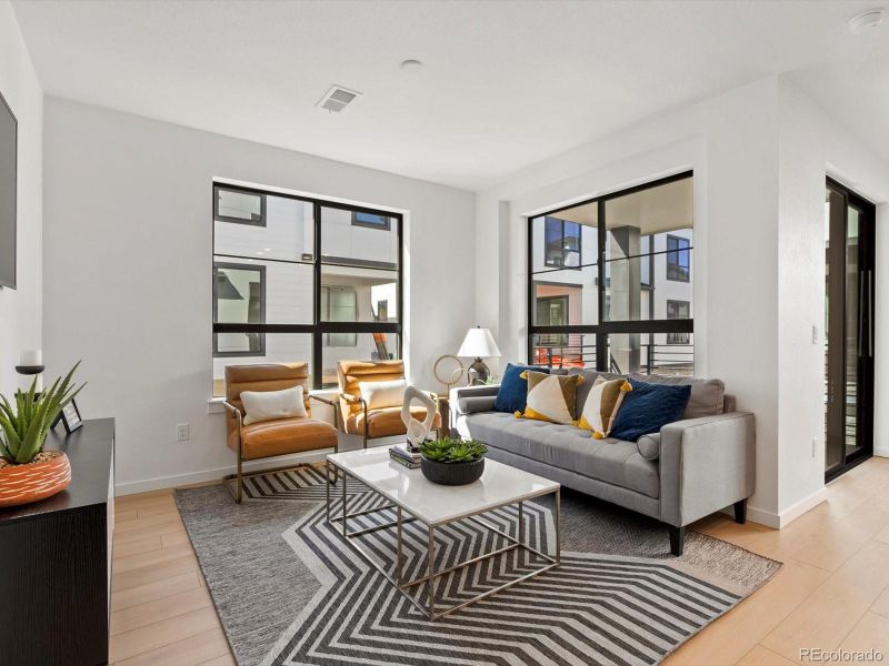 Furnished interior view inside a new home in The Hub at Virginia Village, Denver (Image 11).