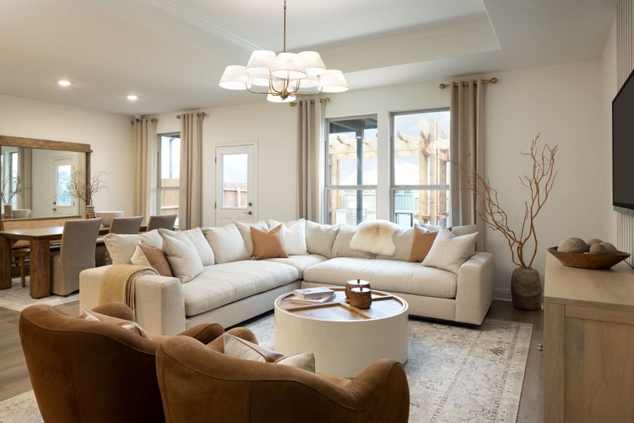 Representative furnished interior of a home built from the Sweetwater by Pulte Homes in Saddleback at Santa Rita Ranch, Liberty Hill (Image 7).