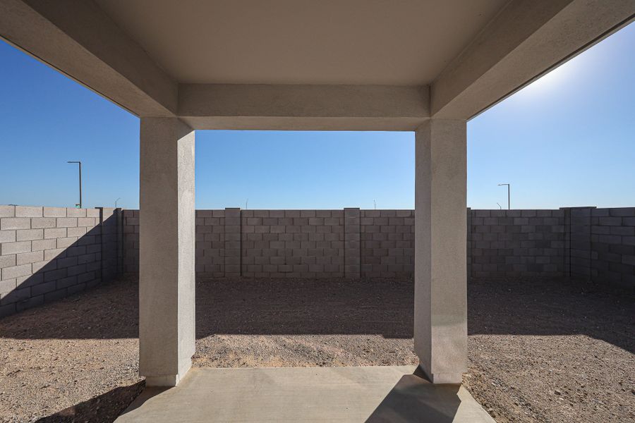 A concrete walkway with pillars. A concrete walkway with pillars.