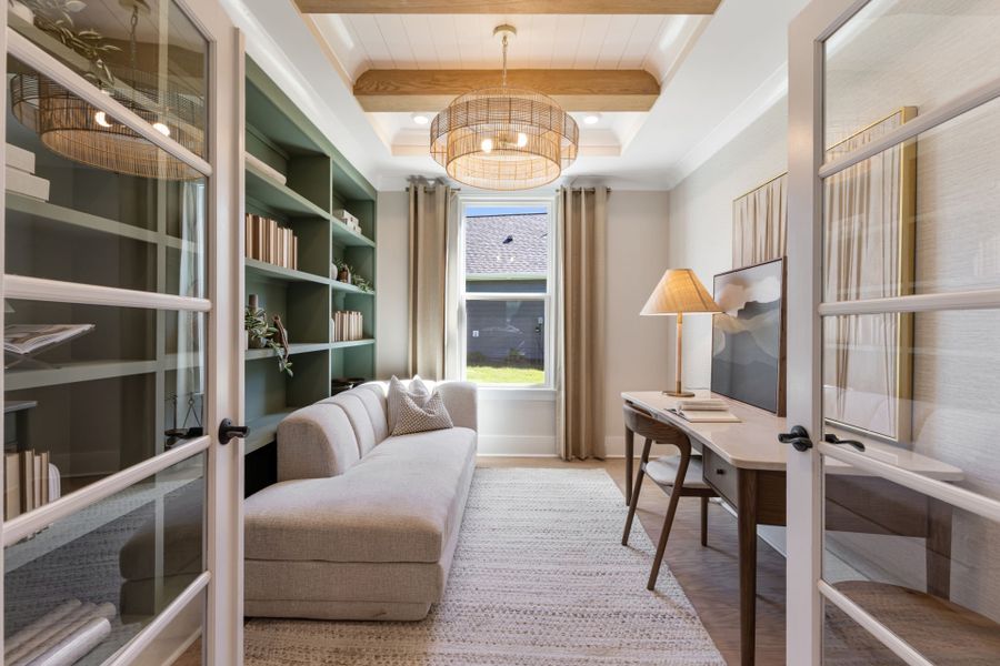 Furnished interior view inside a new home in Del Webb Ocean Isle Beach, Shallotte (Image 9).