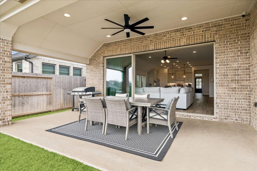 Exterior details and patio area of a home in Cross Creek West, Fulshear (Image 4). Exterior details and patio area of a home in Cross Creek West, Fulshear (Image 4).