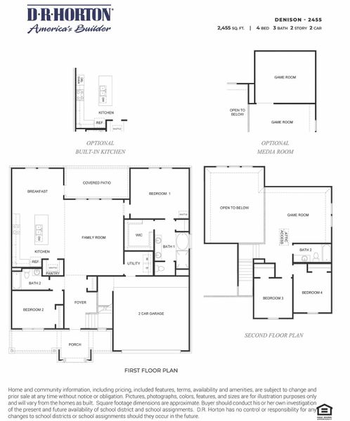 2D floor plan layout for the Denison by D.R. Horton in Westland Ranch 60' Homesites, League City, TX (Image 4). 2D floor plan layout for the Denison by D.R. Horton in Westland Ranch 60' Homesites, League City, TX (Image 4).