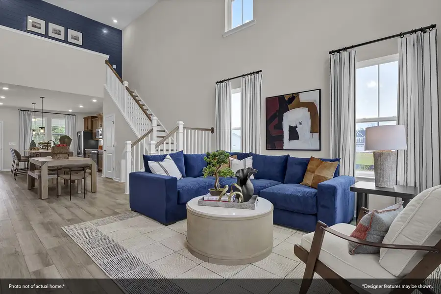 Furnished interior view inside a new home in Grand Park, Leland (Image 10). Furnished interior view inside a new home in Grand Park, Leland (Image 10).