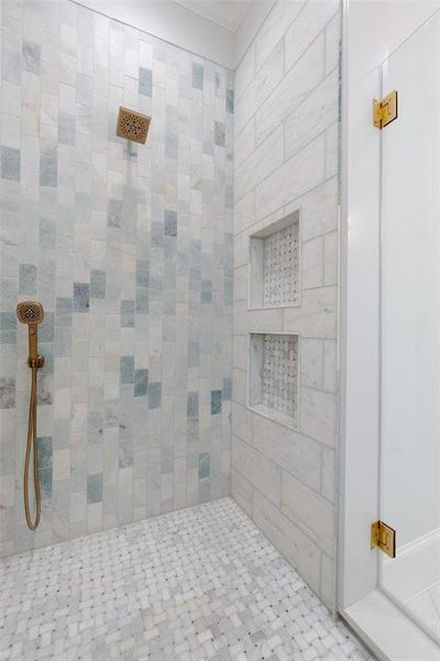 Primary bathroom shower.