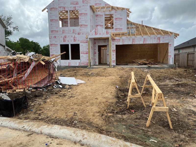 In-progress construction of a new home in Laurel Landing, Alvin, TX (Image 8).