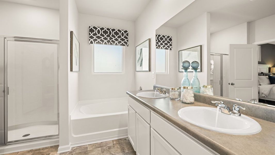 Representative furnished interior of a home built from the Elle by D.R. Horton in Highland Hills, Graniteville (Image 11). Representative furnished interior of a home built from the Elle by D.R. Horton in Highland Hills, Graniteville (Image 11).