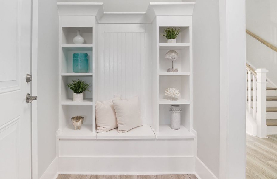 Additional storage space in the drop-zone area.