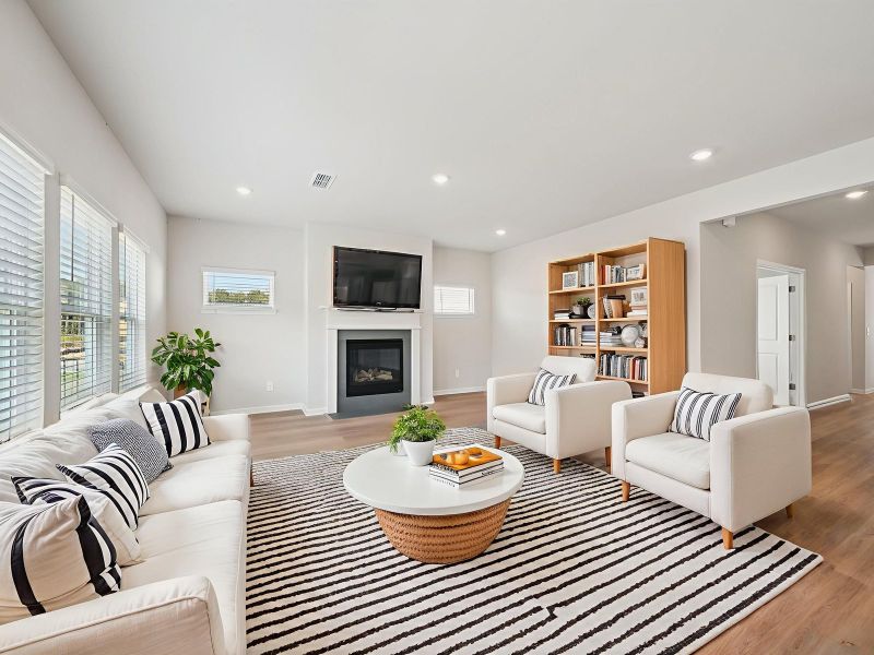 Furnished interior view inside a new home in Parkside at Grayson, Grayson (Image 3). Furnished interior view inside a new home in Parkside at Grayson, Grayson (Image 3).