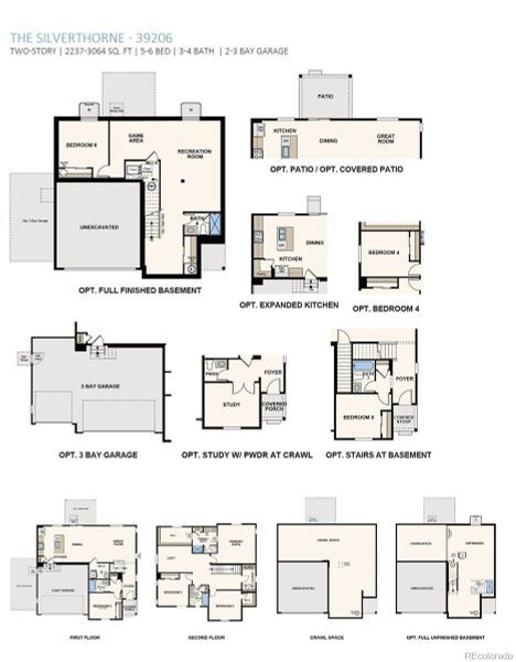 2D floor plan layout of this home in Bradley Heights, Colorado Springs, CO (Image 3).