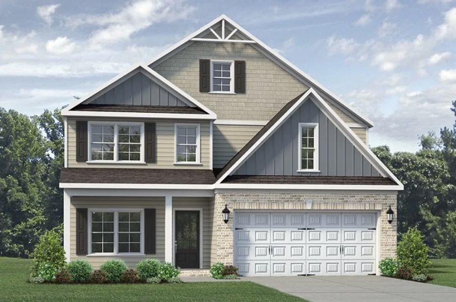 Representative exterior photo of a completed home built from the Jamestown by Keystone Homes NC in Avondale, Greensboro, NC (Image 37). Representative exterior photo of a completed home built from the Jamestown by Keystone Homes NC in Avondale, Greensboro, NC (Image 37).