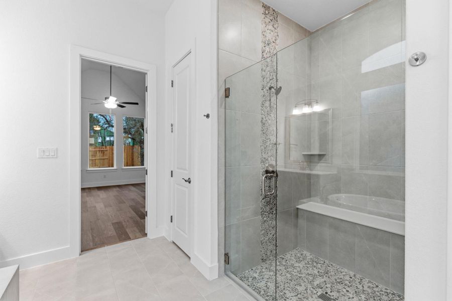 Walk-in shower in Primary Bath