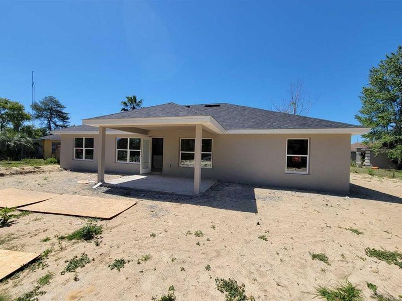 Actual home under construction.