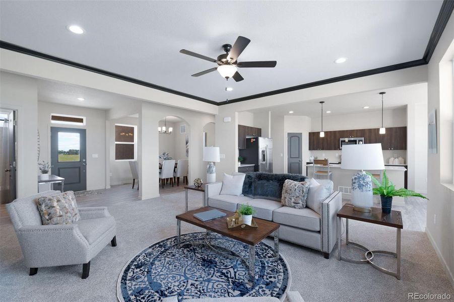 Furnished interior view inside a new home in , Pueblo West (Image 37).