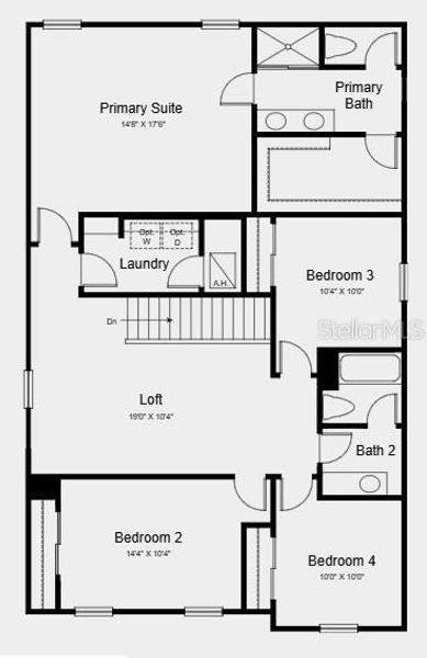 2D floor plan layout of this home in Marion Creek, Haines City, FL (Image 2). 2D floor plan layout of this home in Marion Creek, Haines City, FL (Image 2).