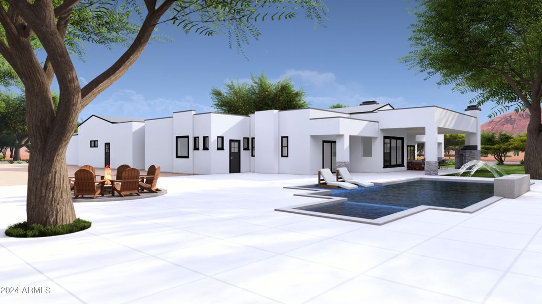 BACKYARD/POOL RENDERING