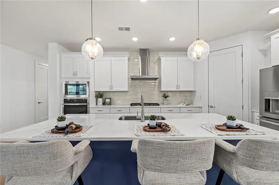 Furnished interior view inside a new home in Crescent Pointe at Great Sky, Canton (Image 11).