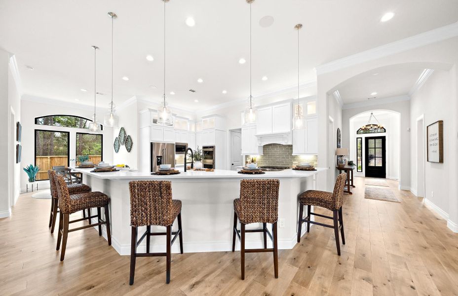 Furnished interior view inside a new home in The Woodlands Hills 65′, Willis (Image 46).