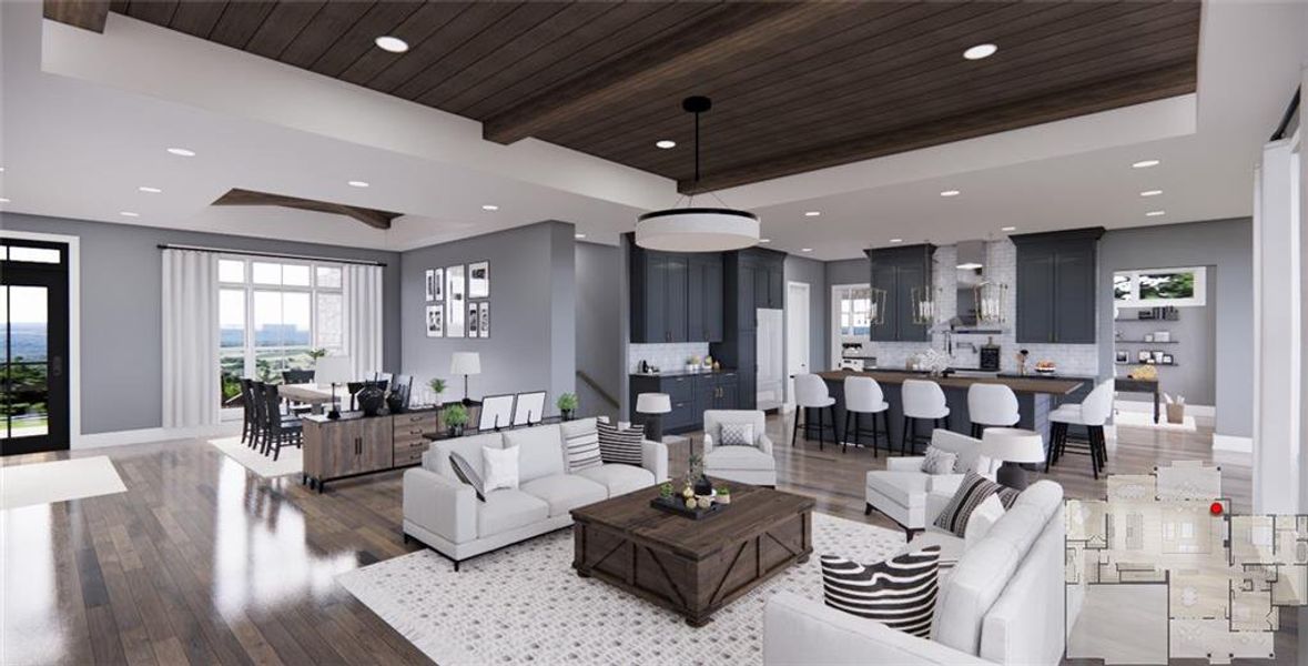 Furnished interior view inside a new home in , Ellijay (Image 18).