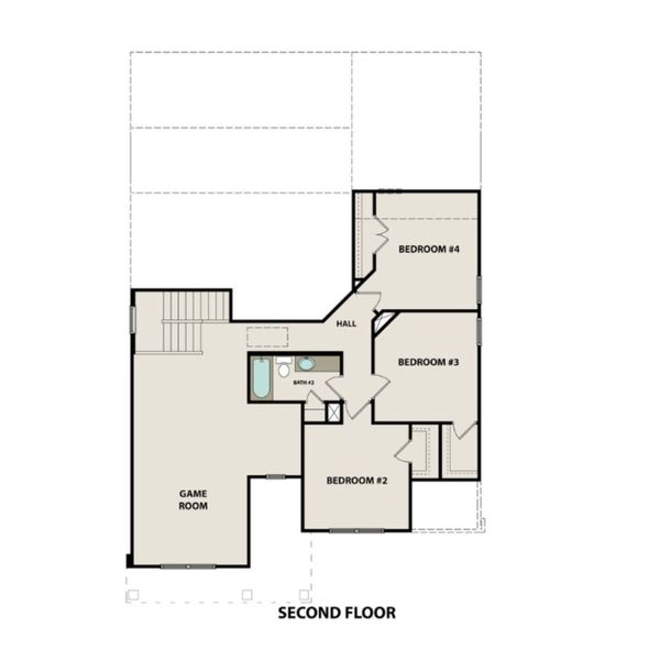 2D floor plan layout of this home in Woods Crossing, Gallatin, TN (Image 6).
