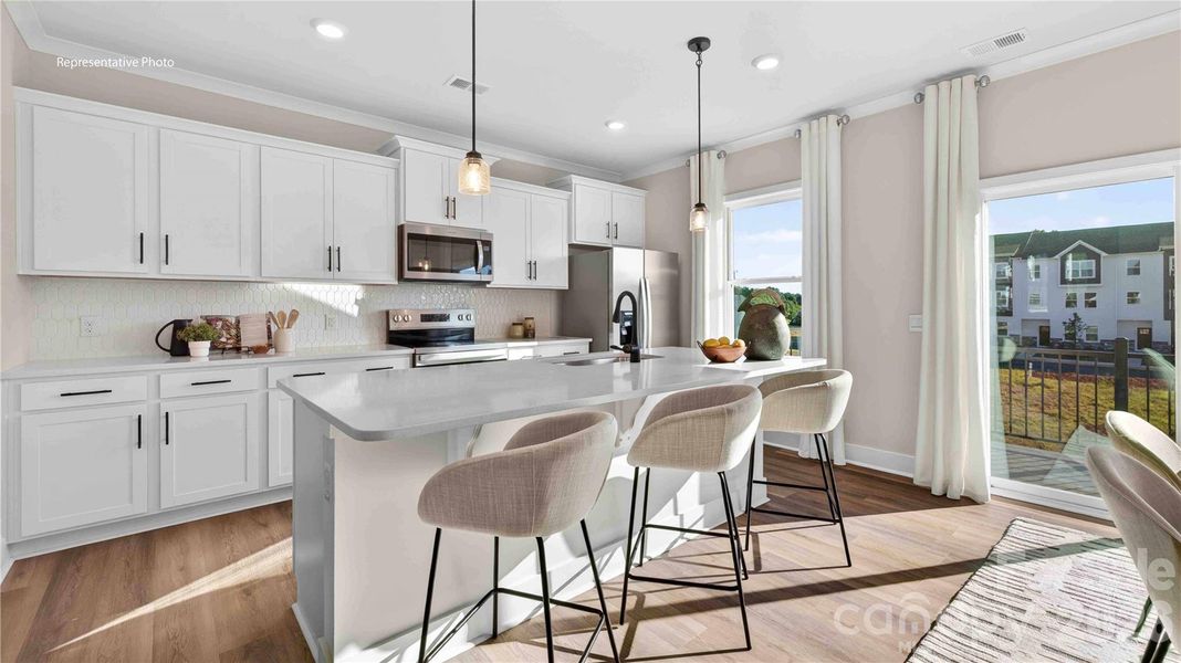 Furnished interior view inside a new home in The Townes at Lake Norman, Mooresville (Image 15).