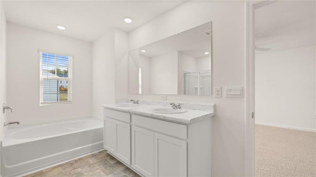 Furnished interior view inside a new home in Brooks Station, Dacula (Image 13).