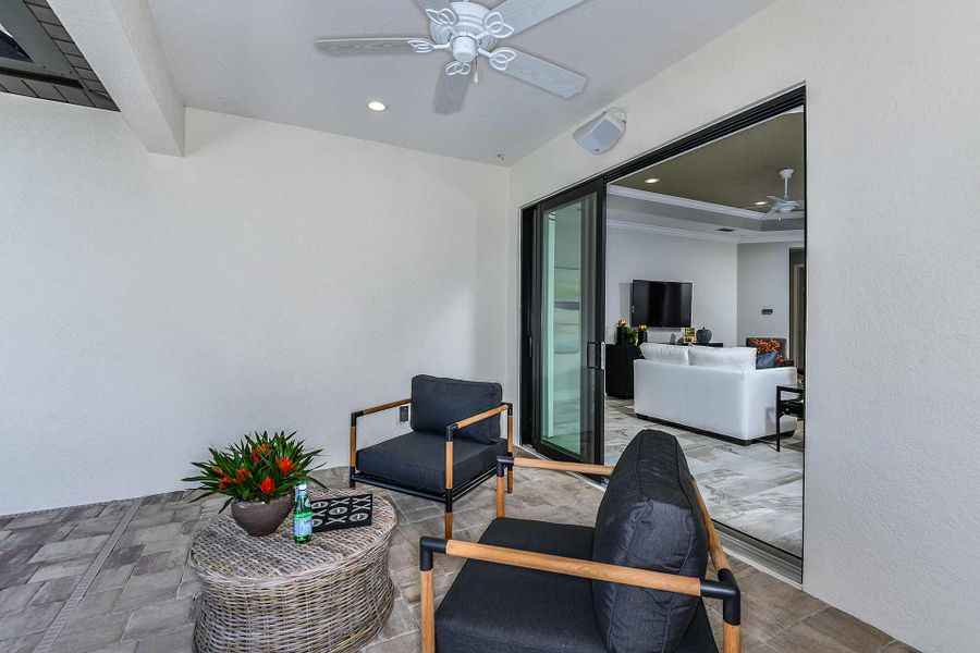 Furnished interior view inside a new home in Boca Royale Golf & Country Club at Wellen Park, Englewood (Image 13).