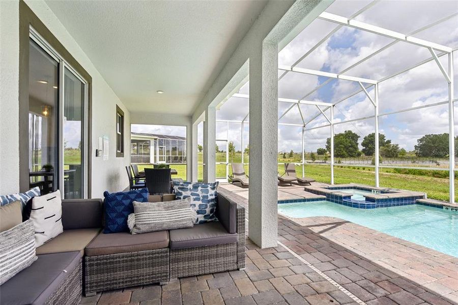 Large covered patio