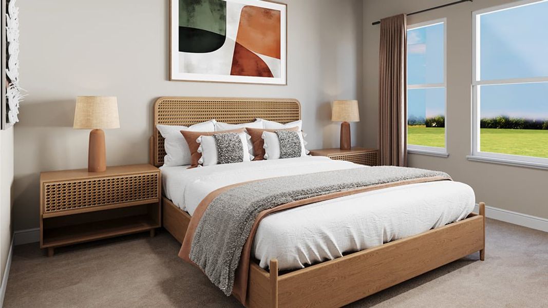 Representative furnished interior of a home built from the Genoa by Taylor Morrison in Esplanade at McKinnon Groves, Winter Garden (Image 11).