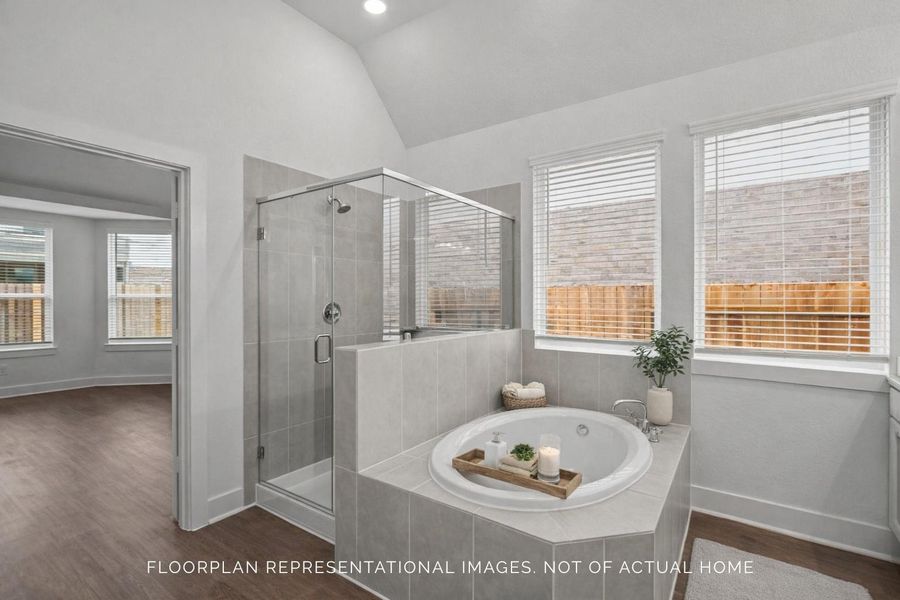 Furnished interior view inside a new home in Lone Star Landing, Montgomery (Image 9).