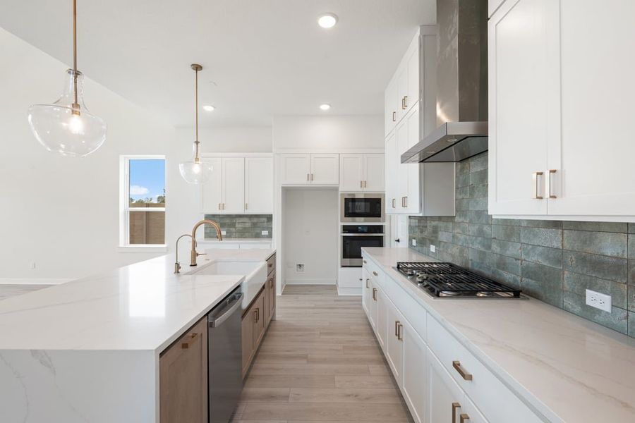 Furnished interior view inside a new home in Arbor Collection At Wolf Ranch, Georgetown (Image 8).