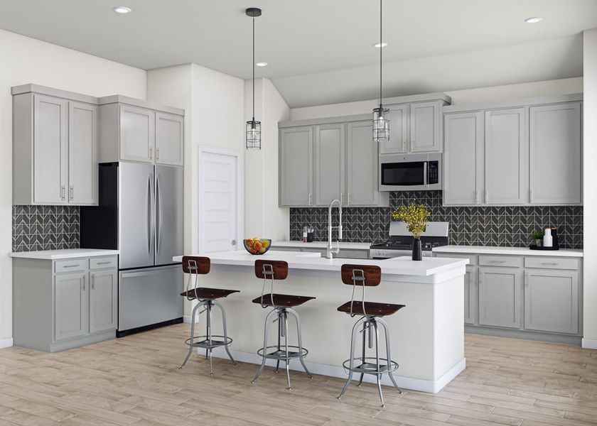 Furnished interior view inside a new home in Dunham Pointe 60′, Cypress (Image 6).