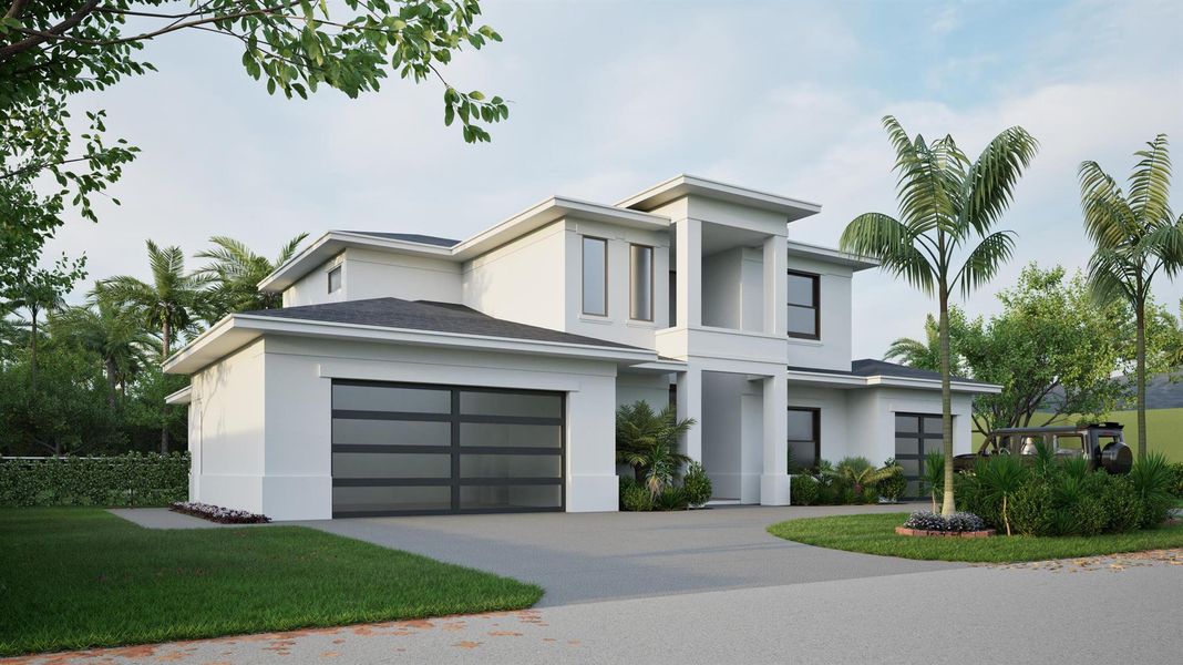 Front exterior of a new home in , West Palm Beach, FL, highlighting curb appeal (Image 18).